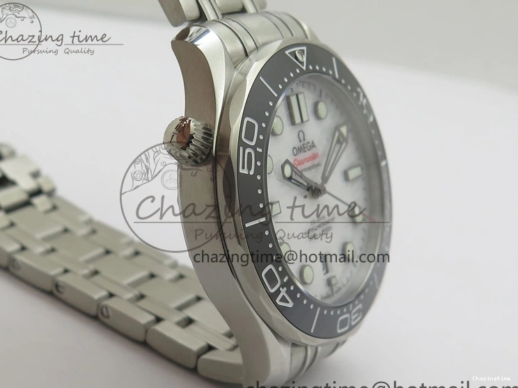 0202 Seamaster Diver 300M ORF 1:1 Best Edition Black Ceramic White Dial on SS Bracelet A Reliable 7865